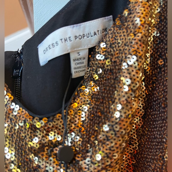 Striking NWT sequin sweetheart neckline Sz Med Anthropologie fully lined dress - Picture 7 of 13